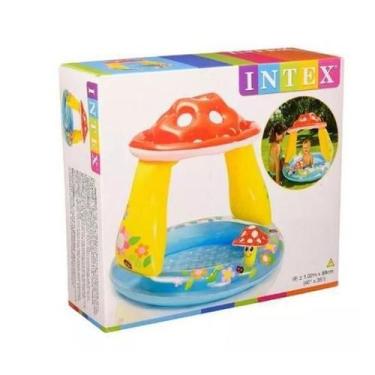 Imagem de Piscina Inflável Cogumelo Com Cobertura Infantil Verão - INTEX