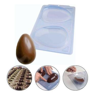 Imagem de Forma Ovo Liso 500g Páscoa Sp 51 / 3 Partes Bwb Transparente - cromus