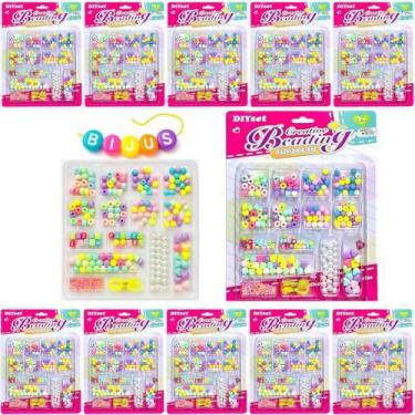 Imagem de 10 Kit Miçanga Letras Lembrancinha Festa p/ Sacola Surpresa - OM Utili