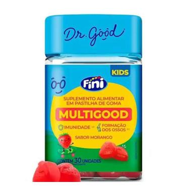 Imagem de Dr Good Fini Kids Multigood Morango 30 Gomas Sabor:morango, morango