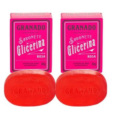 Imagem de Kit 2 Sabonete Granado Extrato de Rosa Antioxidante Glicerina Vegetal 