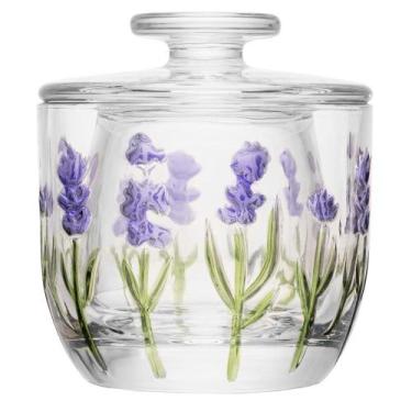 Imagem de Manteigueira Francesa Lyor Lavanda Hand Painting Cristal