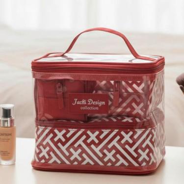 Imagem de Kit 4 necessaire jacki design feminina 4 peças premium viagem trip ros