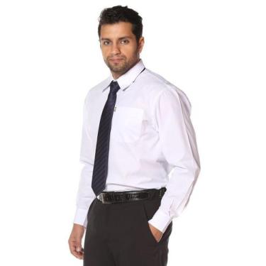 Imagem de Camisa social masculina manga longa - Demorgan Uniformes, Branco, G