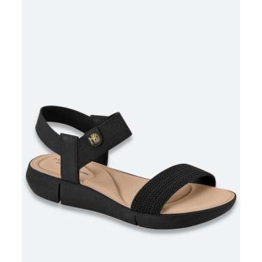 Imagem de Sandália Feminina Rasteira Tiras Modare Preto-18115, 38, Preto