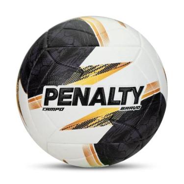 Imagem de Bola de Futebol de Campo Penalty Bravo XXVI Branco/Dourado, Branco, Do
