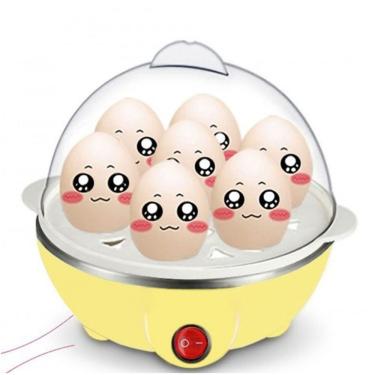Imagem de Cozedor Eletrico A Vapor Ovos Egg Cooker Amarelo - Ovos No Ponto Perfeito, De Mole A Bem Cozido