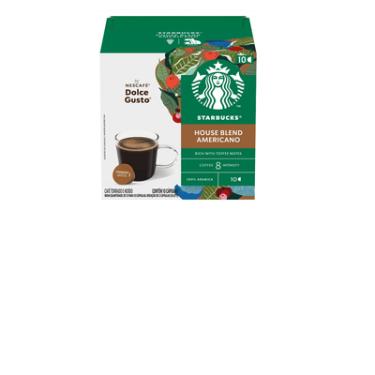 Imagem de CÁPSULA STARBUCKS HOUSE BLEND AMERICANO 100% ARÁBICA 85G 10 UNIDADES