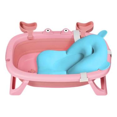 Imagem de Banheira Infantil Compacta Com Almofada Macia Flutua Para Bebê - Tibab