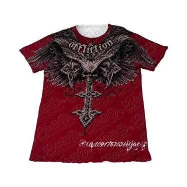 Imagem de Camiseta Masculina De Verão Com Gola Redonda Grande E Estampa De Desaf