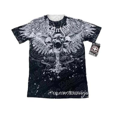 Imagem de Camiseta Masculina De Verão Com Gola Redonda Grande E Estampa De Desaf