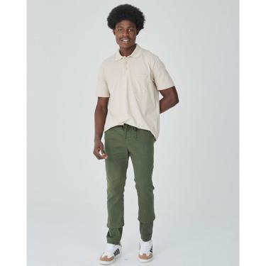 Imagem de Calça Chino Masculina Cadarço Frontal Em Sarja Com Elastano-Masculino