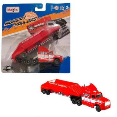 Imagem de Caminhão Fresh Metal Highway Haulers Gravel Vermelho Maisto 15021