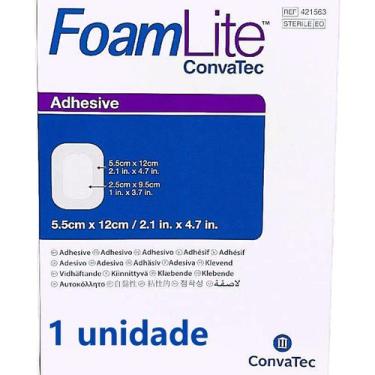 Imagem de Curativo Foam Lite Convatec Adesivo 421563 5.5x12cm - unidade