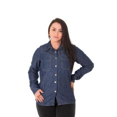 Imagem de Camisa Jeans Feminina Arauto Leve M/l-Feminino