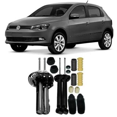 Imagem de 04 Amortecedores + 04 Kits Batentes Vw Gol G6 2013 Até 2019 DianteiroT