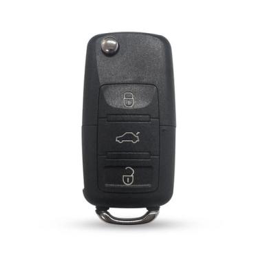 Imagem de Carcaça Chave Canivete Oca Volkswagen 3 Botões para Gol, Fox, Polo, G5
