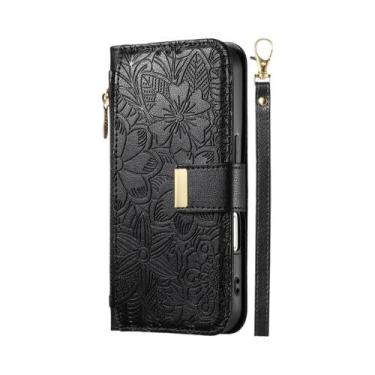 Imagem de Capa Carteira De Couro Para iPhone 17 16E 16 15 14 13 12 pro Max Com Z