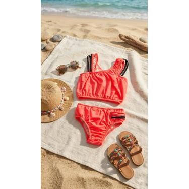 Imagem de Biquini infantil juvenil calcinha e top forrado - Genérica, Chiclete, 