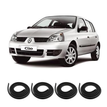Imagem de Kit Borracha Vedação Das 4 Portas Clio Hatch 2009 A 2016 - sem marca