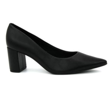 Imagem de Sapato Beira Rio 4241.200 Scarpin Salto Grosso Alto Social Feminino, 3