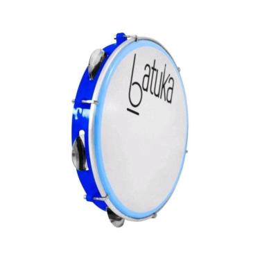 Imagem de Pandeiro 10" Batuka Pele Leitosa Luen Azul