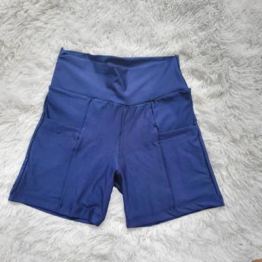 Imagem de Short Feminino De Academia Com Bolso Short Meia Coxa Treino - PIJAMAS 
