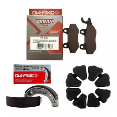 Imagem de Kit Freio Cbx 250 Twister Pastilha , Coxim Coroa e Lona 0,25 - Dia Fra