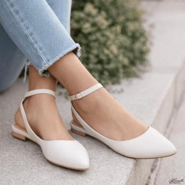 Imagem de Sapatilha Slingback Numeração Especial 41 ao 44 Confortável e Elegante
