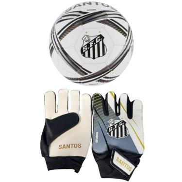 Imagem de Luva De Goleiro Infantil DRB + Bola Santos-Unissex