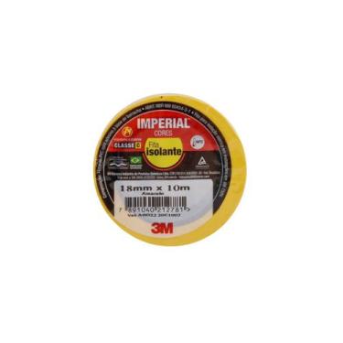 Imagem de Fita isolante amarela 10m 0,13mmx18mm imperial - 3m