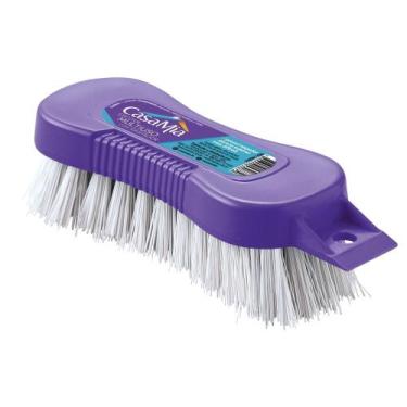 Imagem de Escova De Limpeza Multiuso Com Raspador De Sujeiras CasaMia, Roxo