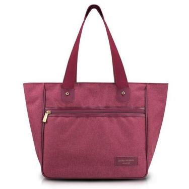 Imagem de Bolsa Feminina Viagem Sacola Verão Jacki Design - Be You, Bordô