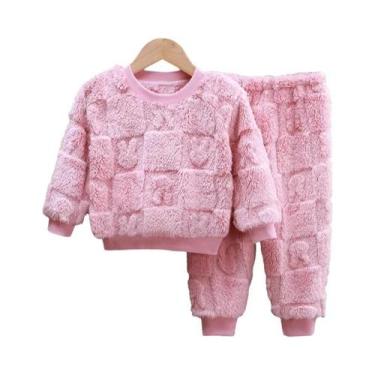 Imagem de Pijamas De Flanela Para Meninas E Meninos, Conjuntos De Camisas De Man