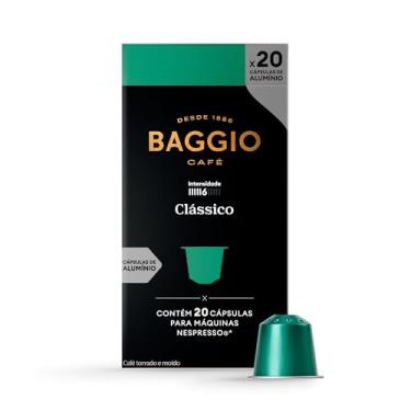Imagem de Cápsulas de Café Clássico Baggio Café, compatível com Nespresso, contém 20 cápsulas