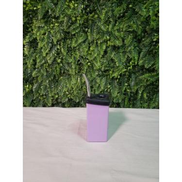 Imagem de Kit Copo Quadrado e Bomba Tereré Roxo Rei do Mate