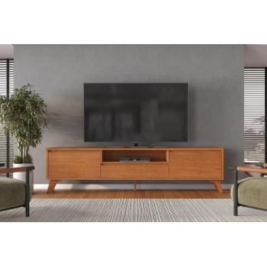 Imagem de Rack Para TV 75'' Piazza New 3 Gavetas 2,37m 100% MDF COR:NATURALLE - 