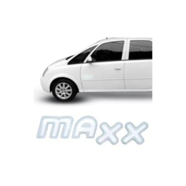 Imagem de Emblema Letreiro MAXX Resinado Transparente e Contorno Prata Corsa Mer