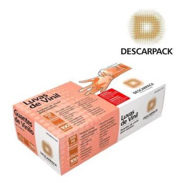 Imagem de Luvas Descartável Vinil Com Pó Descarpack Clínica - 200 Un,  G