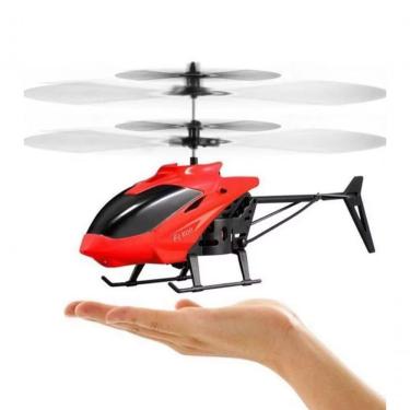 Imagem de Helicóptero de Controle Remoto com Tecnologia Infravermelho Voo Estável Vermelho
