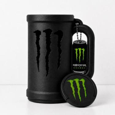 Imagem de Porta Lata Monster Com Tampa e Abridor Exclusivo para Energéticos - R2
