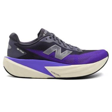 Imagem de Tênis New Balance Fuelcell Rebel V5 Feminino, 35, Roxo, Cinza