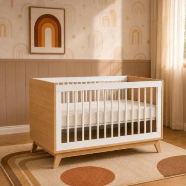 Imagem de Berço Bebê Americano 2 em 1 vira mini cama 3 Regulagens de altura do c