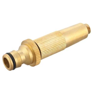 Imagem de Esguicho Mangueira Jardim Esguicho Regulável Latão Bico Ajustável Inox Collins 1-2 POLEGADA