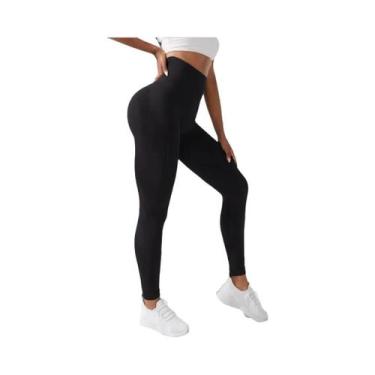 Imagem de Calças De Yoga Sem Costura De Cintura Alta Para Mulheres, Leggings Elá