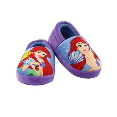 Imagem de Disney Pantufas infantis de pelúcia da Princesa Girls, Violeta, 11-12 Little Kid