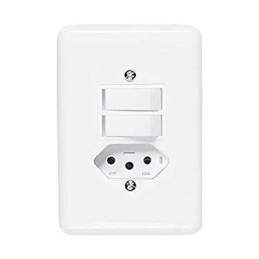 Imagem de Interruptor 2T Paralela+TomadaFixa Emb.Bip.2P+T 6/10A250V