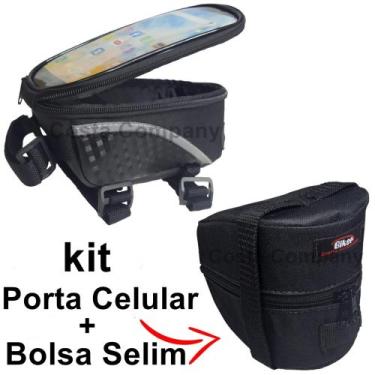 Imagem de Porta Celular E Acessórios + Bolsa De Selim Para Bike - Vbshopping