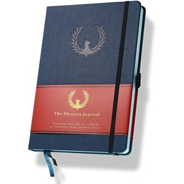 Imagem de The Phoenix Journal – Melhor agenda de objetivos diários, organizador, calendário para definição de objetivos, gratidão, felicidade, produtividade, quadro de visão e rastreamento de hábitos – 12 semanas, sem data, capa dura (safira)