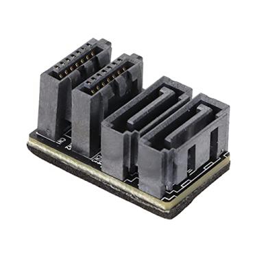 Imagem de Placa-mãe SATA 7Pin Interface, 12G Alta velocidade SATA 7Pin Interface dupla PVC Material para melhorar o roteamento de cabos para computador para escritório